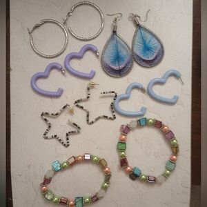 Colorful Earring and Bracelet Set